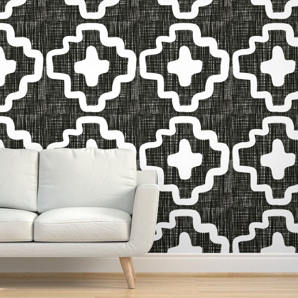 Mud Cloth Wallpaper Woven African Pattern by | Etsy