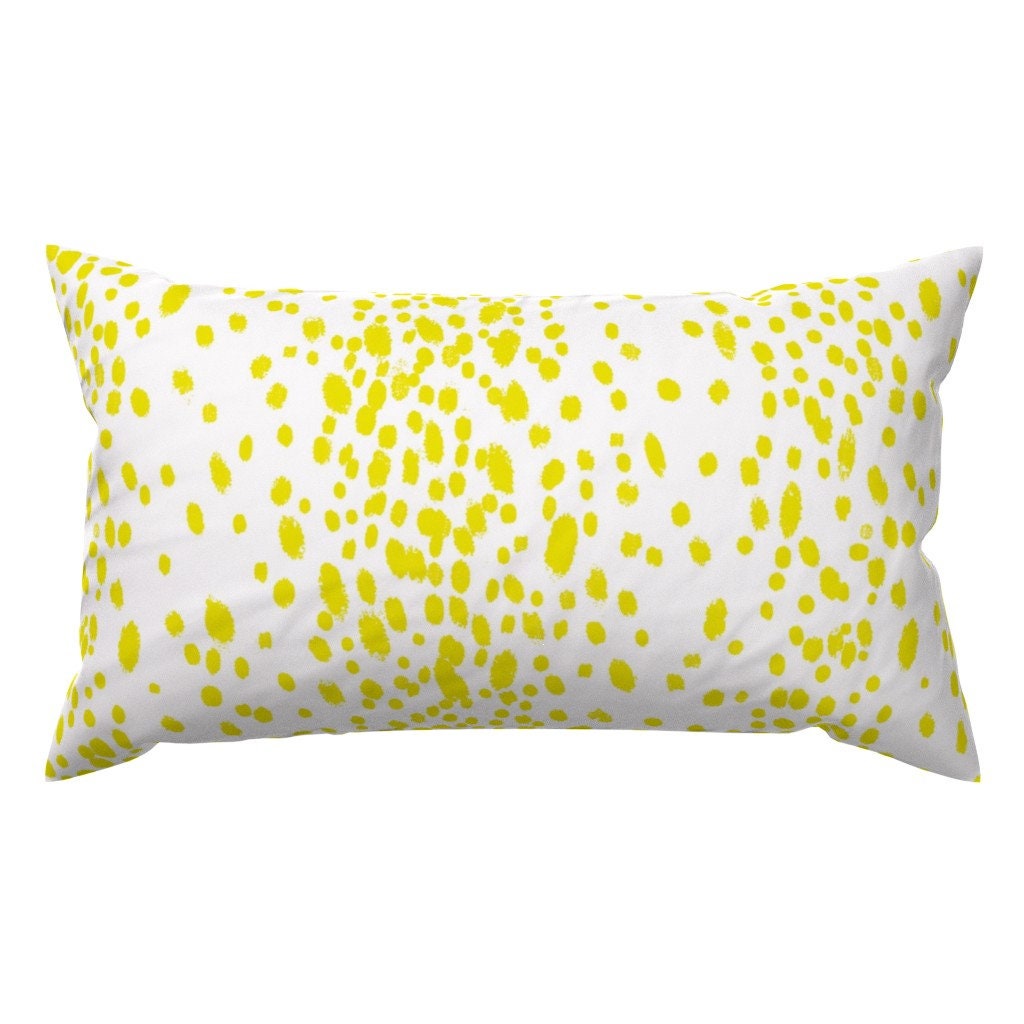 Chartreuse Circles Weave Throw Pillow Cover w Optional Insert by Roostery 