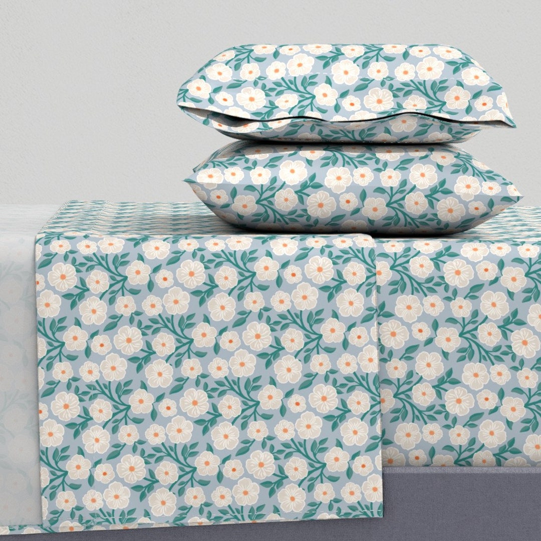 Cottagecore Sheets Bloom Wild Blue Small by Bloomwilddesign Etsy