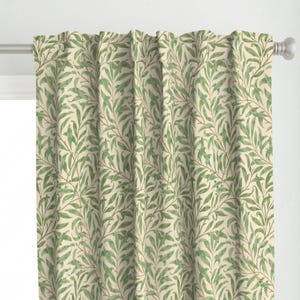 William Morris Curtain Panel - Willow Bough by peacoquettedesigns - Victorian Art Nouveau Botanical Custom Curtain Panel by Spoonflower