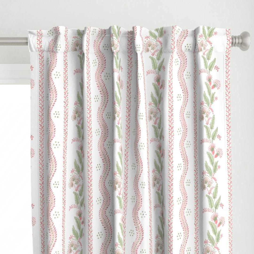 Preppy Summer Palm Curtain Panel