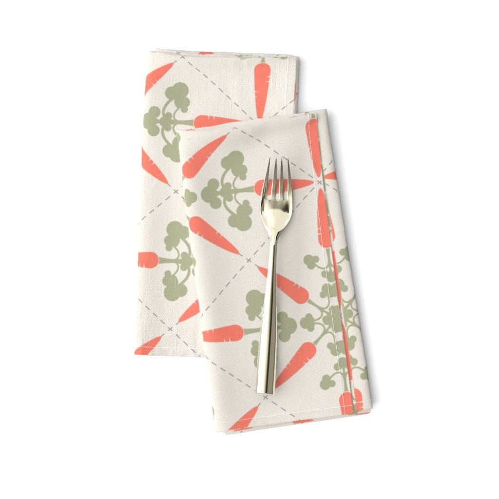 Discover Carrots - Rabbit Relatives - Bunny Argyle Diamond Fresh Napkins