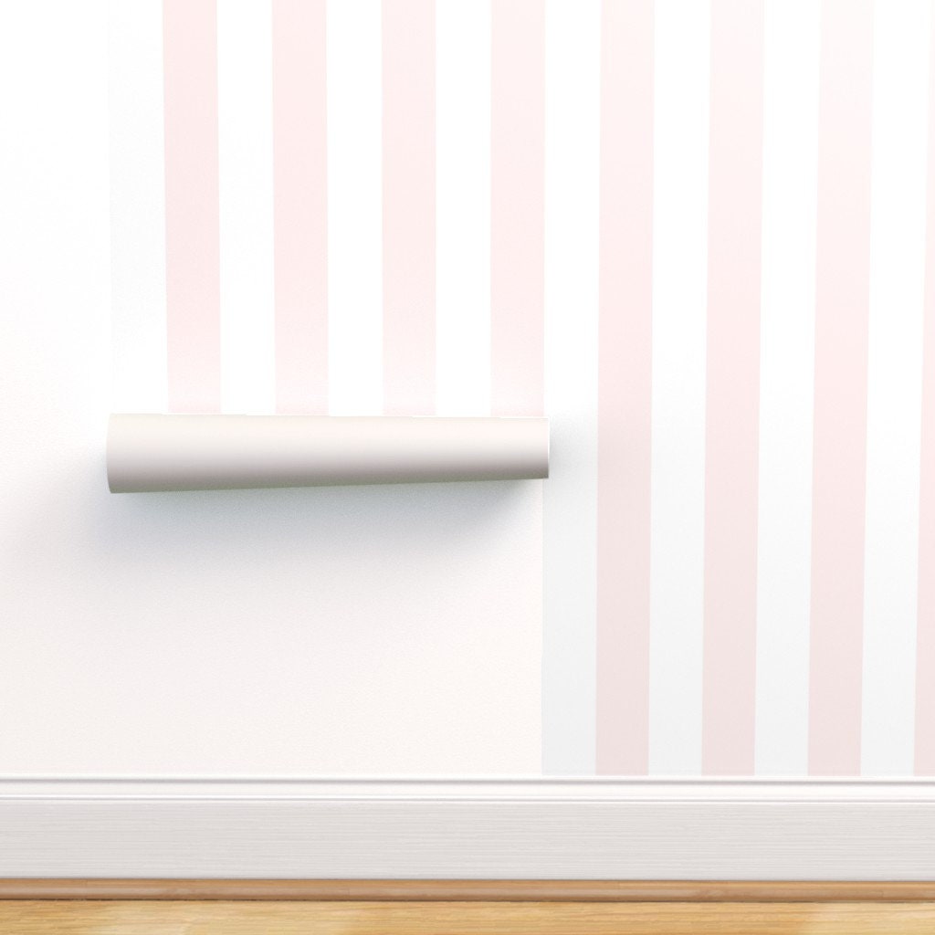 Pale Pink Commercial Grade Wallpaper Baby Pink and White - Etsy