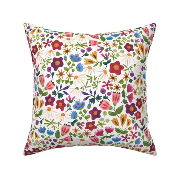 Pink Flower Pillow Etsy