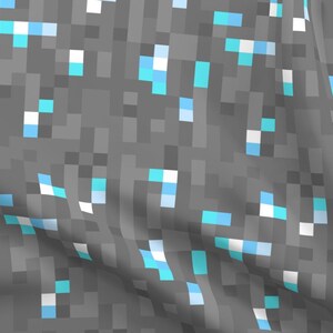 Sábanas de videojuegos - 8-bit Block de wilsongraphics - Juego de sábanas de satén de algodón moderno con diseño geométrico de píxeles gráficos de 8 bits de Spoonflower imagen 7