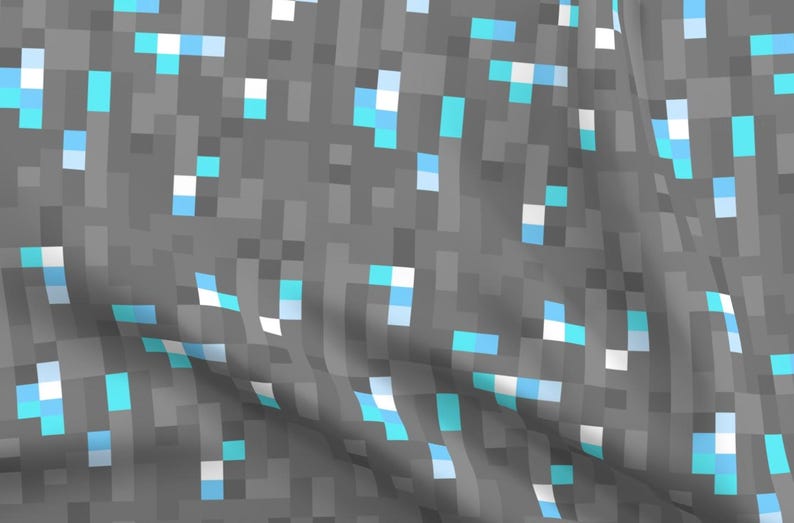 Sábanas de videojuegos - 8-bit Block de wilsongraphics - Juego de sábanas de satén de algodón moderno con diseño geométrico de píxeles gráficos de 8 bits de Spoonflower imagen 7