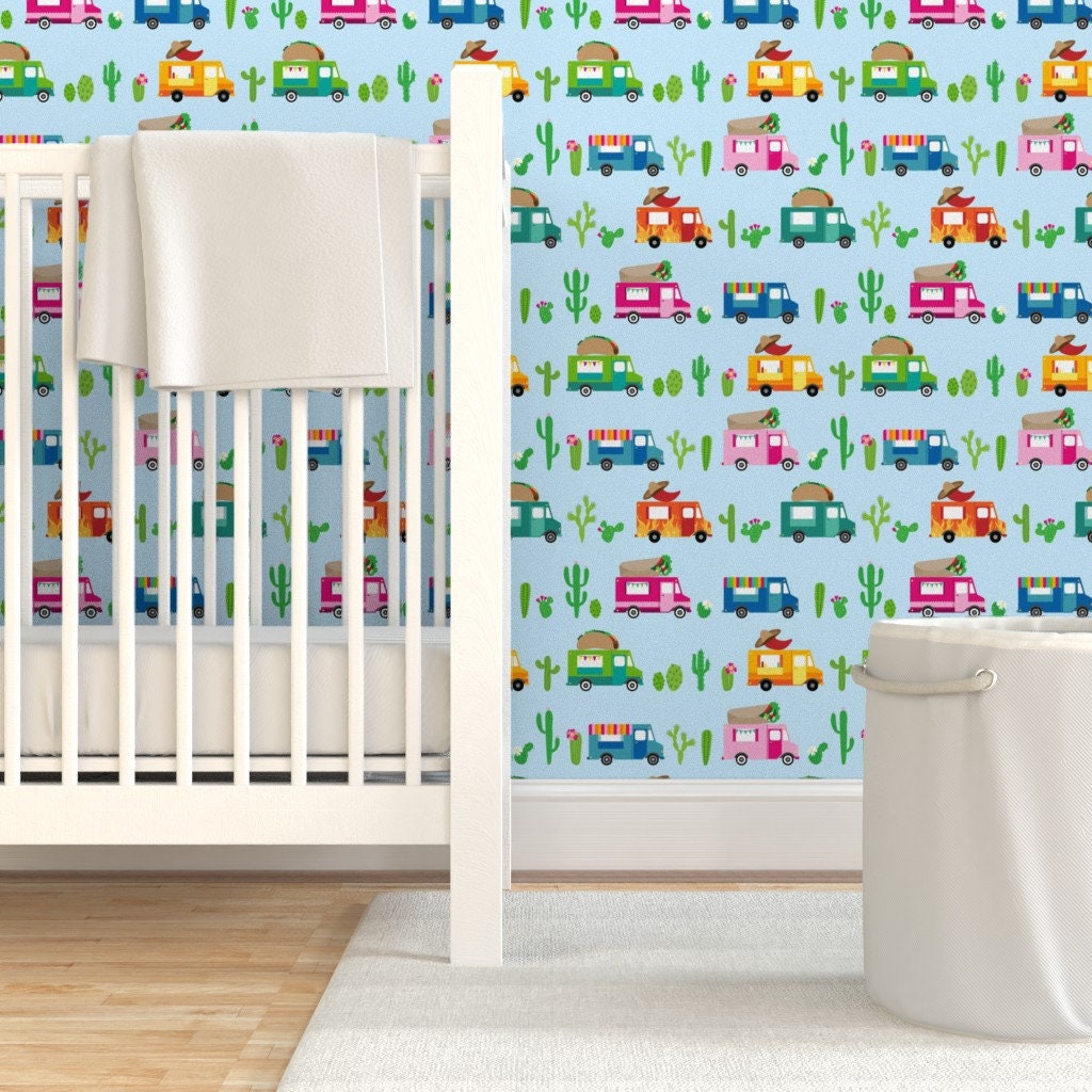 Taco and Burritos Wallpaper Mexican Food Trucks by - Etsy