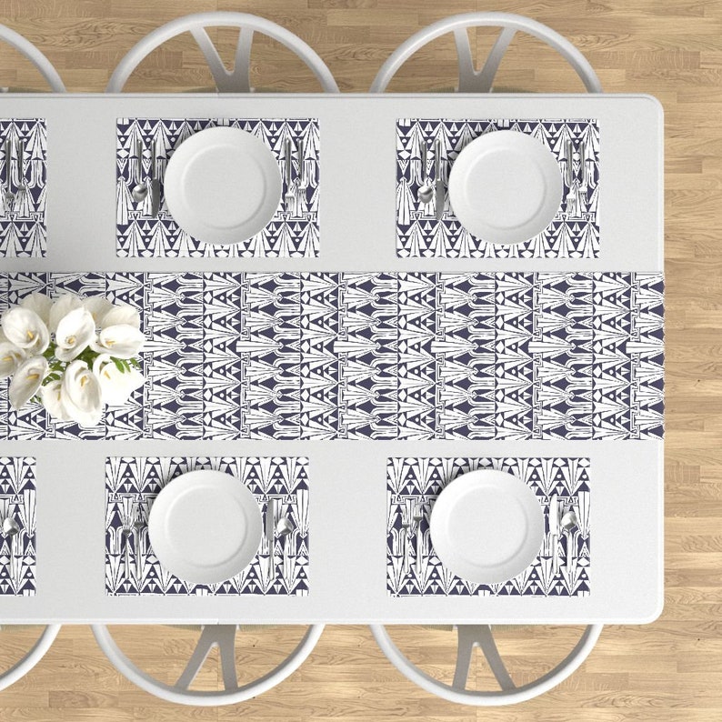 - Elegant Art Deco by statement/_goods Set of 4 Art Deco Placemats Art Nouveau Cloth Placemats by Spoonflower