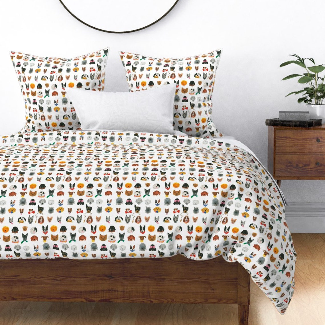 Dog Faces Duvet Cover Dogs by Rescue Etsy