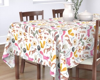Squirrel Tablecloths for Party 54×72 in,Brown Lively Predatory Squirrel Among The Woods Dinning Wrinkle Free Anti-Fading Spill Proof Table Cover for Kitchen Squirrel Tablecloths for Party 54×72 in,Brown Lively Predatory Squirrel Among The Woods Dinning Wrinkle Free Anti-Fading Spill Proof Table Cover for Kitchen