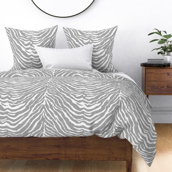Animal Print Duvet Cover Zebra Texture by Kimsa Safari Etsy