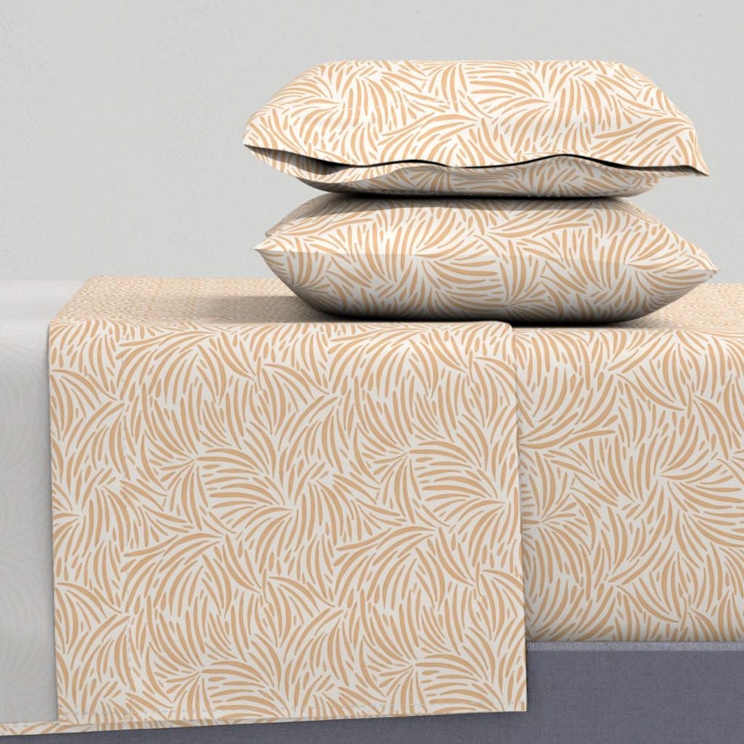 Abstract Sheet Set Boho Abstract Lleaf Sheets - Abstract Natural Leaves by Evamatise ...