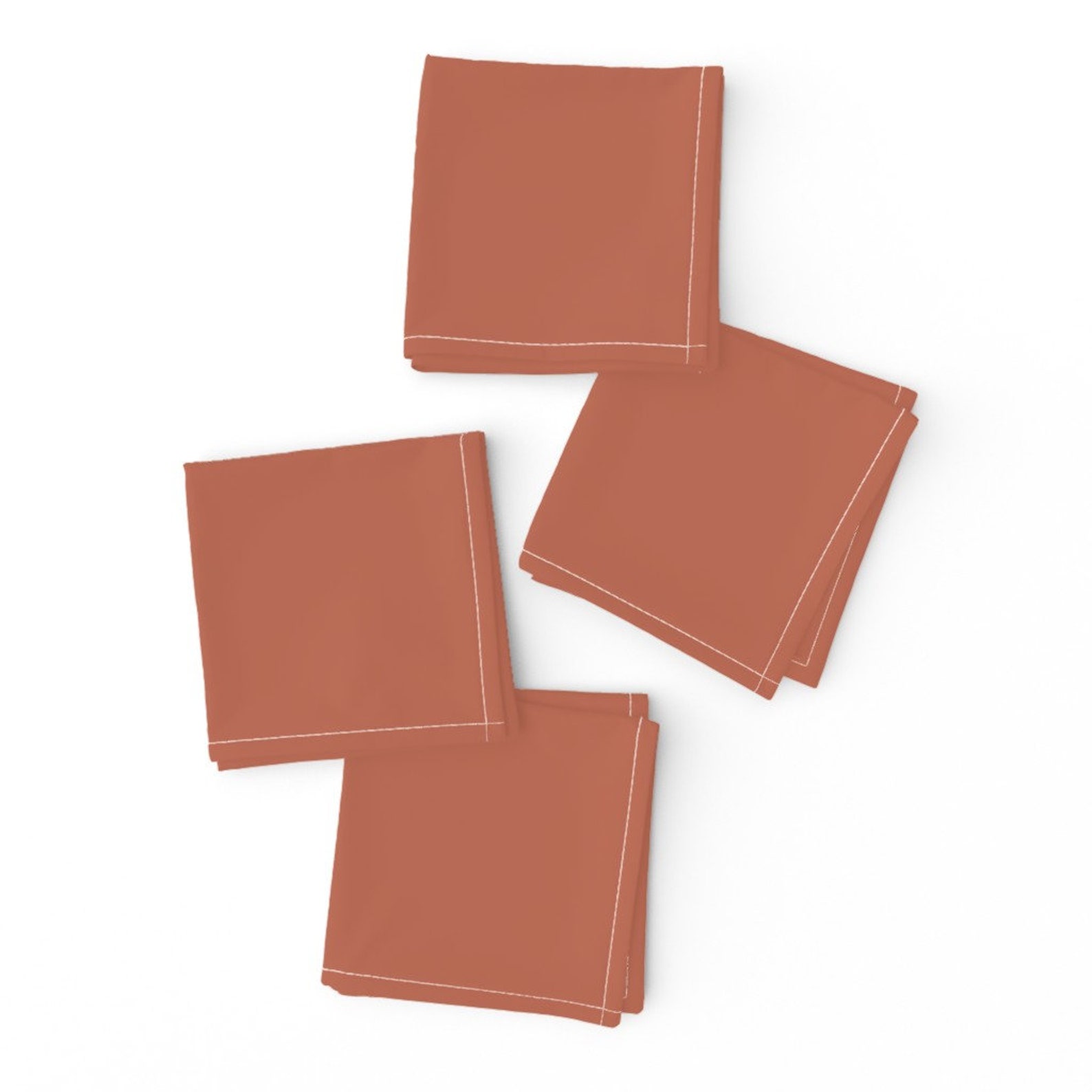 Warm Earth Tones Cocktail Napkins set of 4 Terra Cotta Etsy