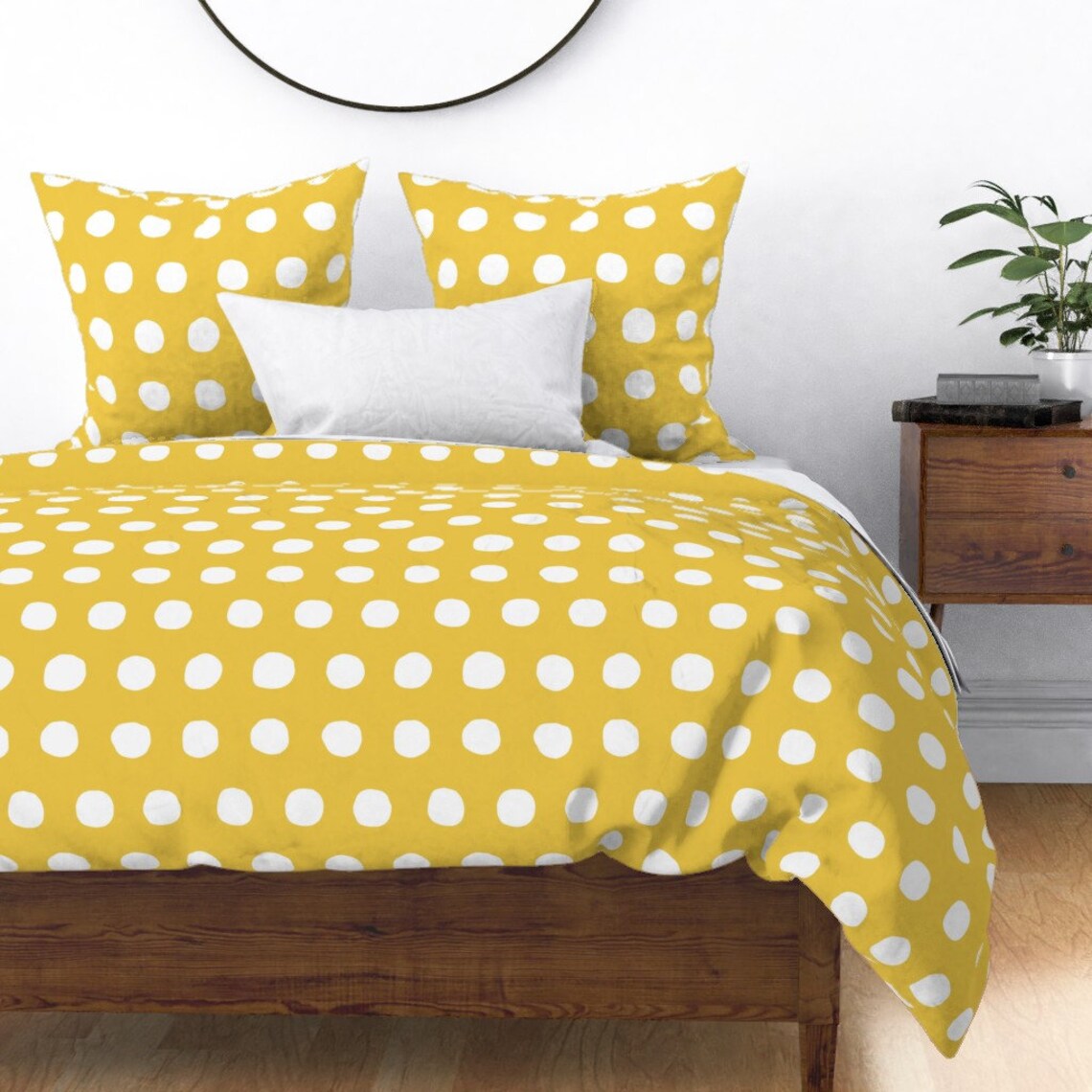 Polka Dot Duvet Cover Jumbo Dots In Yellow by domesticate Etsy