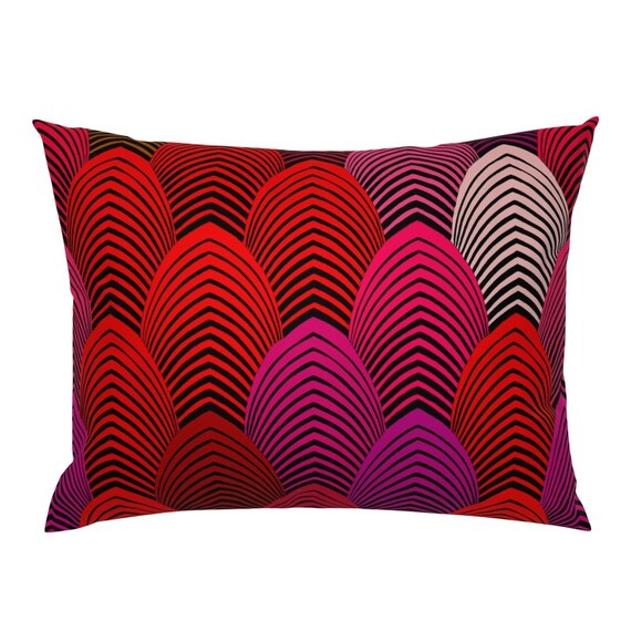 Art Deco Pillow Sham Roaring 20s Jazz Red by Etsy