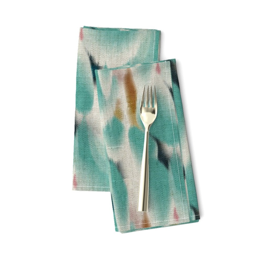 Japanese Abstract Dinner Napkins set of 2 Shibori Wing Etsy