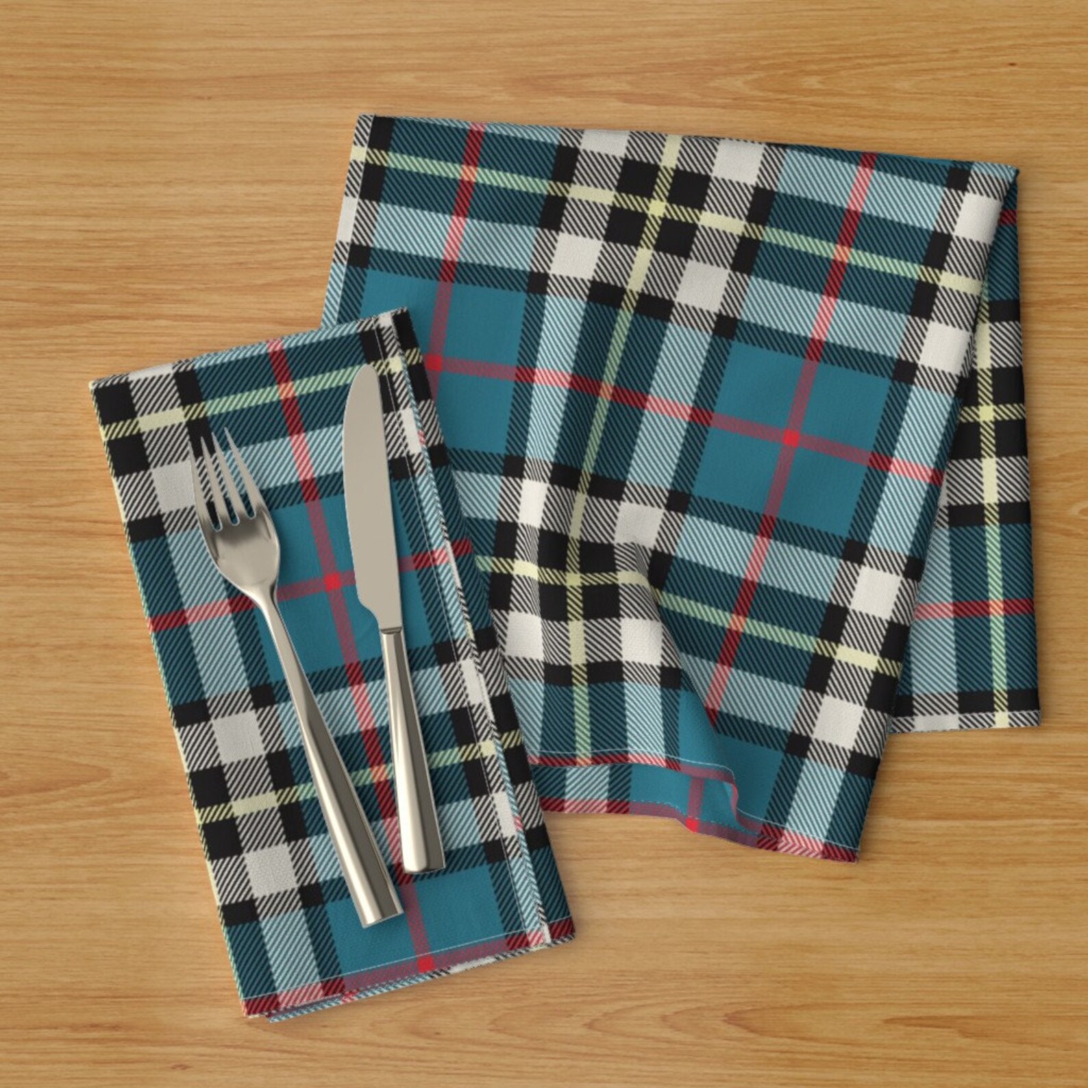 Plaid Dinner Napkins Set of 2 Thomson Tartan Plaid by Etsy