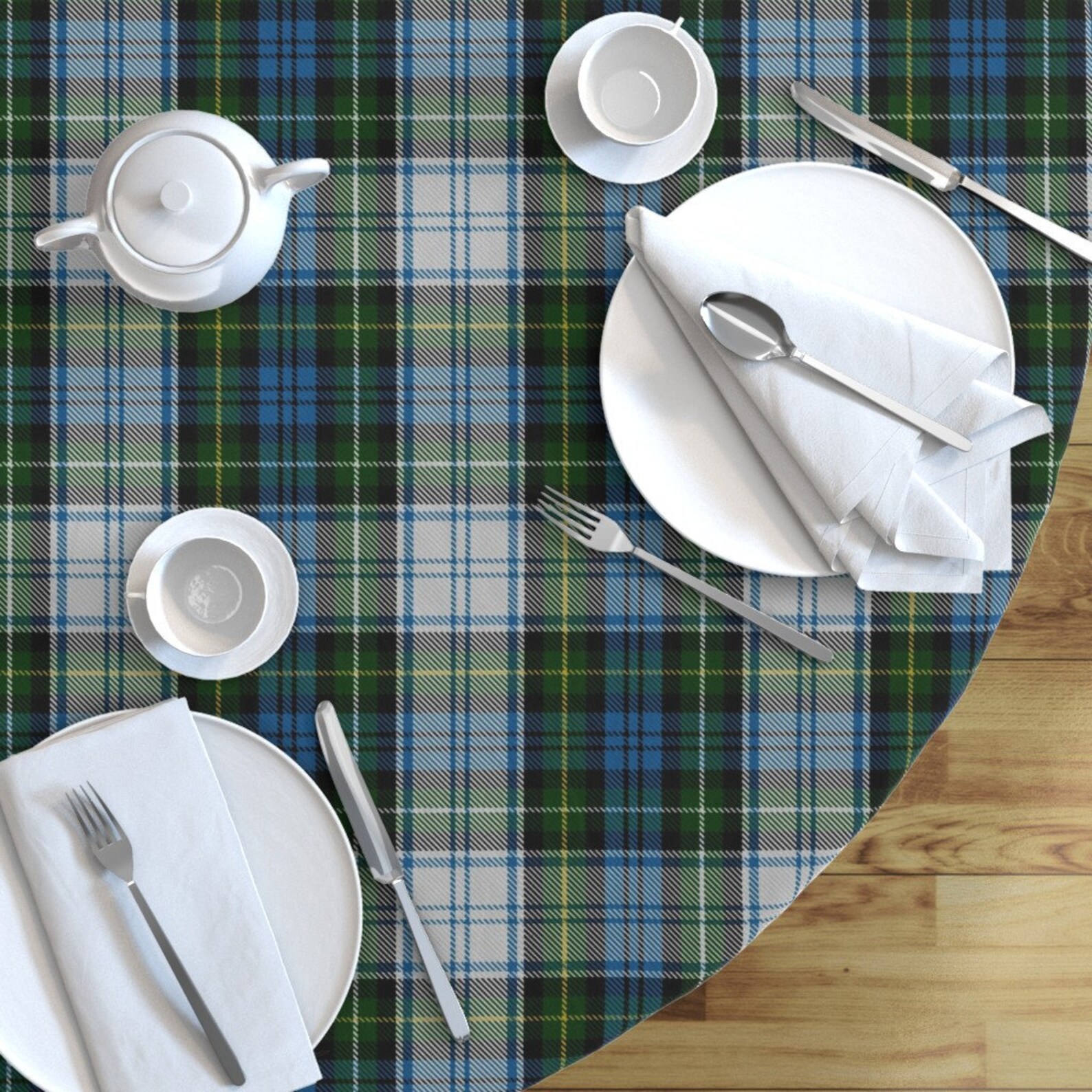 Tartan Round Tablecloth Campbell Dress Tartan by Etsy