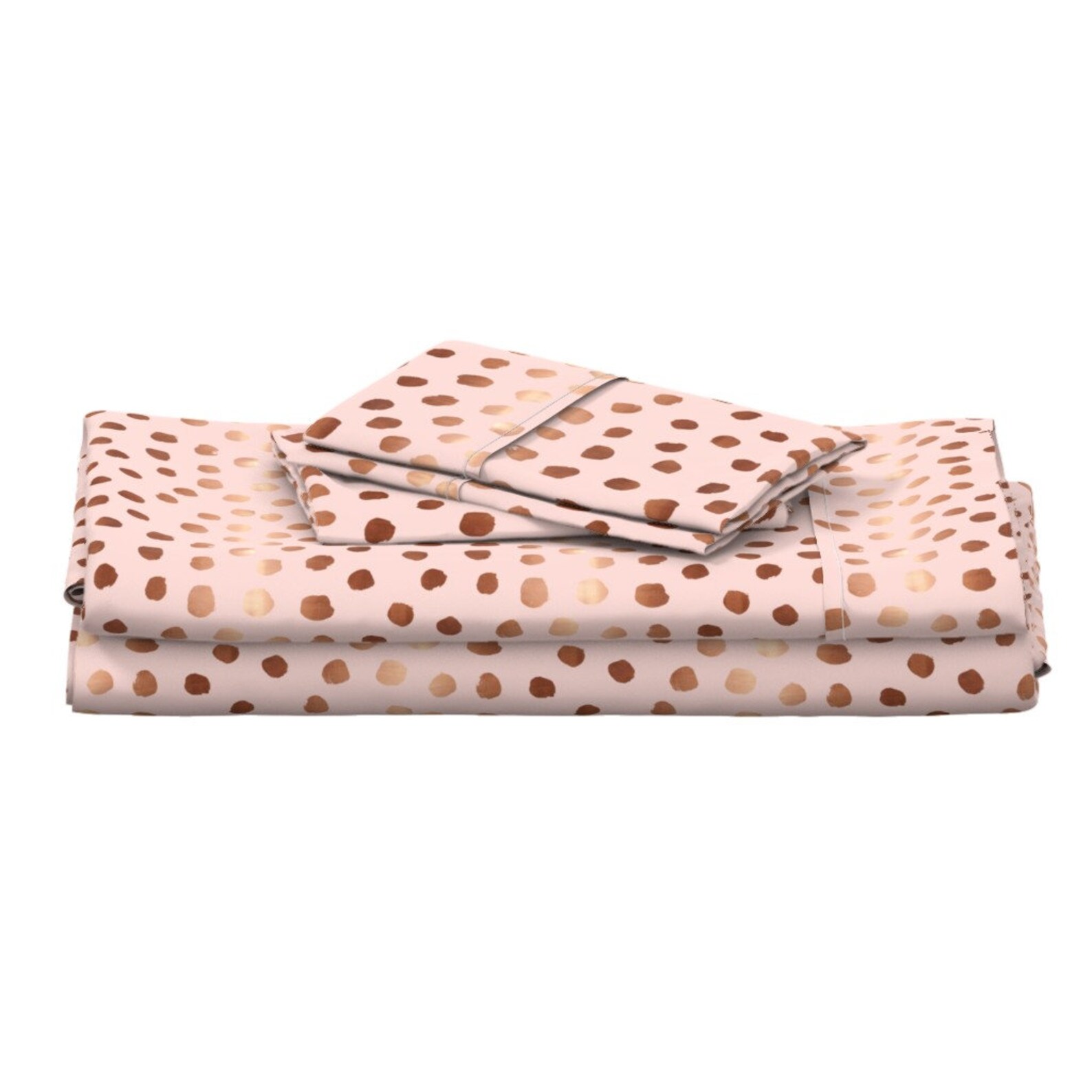 Pink Dots Sheets Rose Gold Blush Pink Dots by Etsy