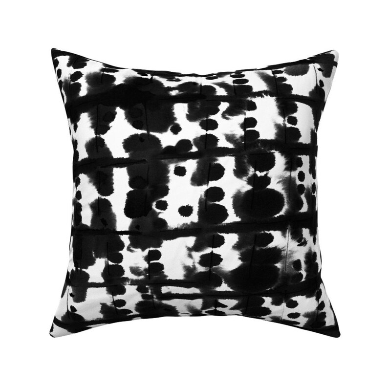Black and White Throw Pillow Parallel Black Abstract by Etsy