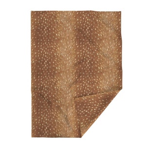 Manta de imitación de piel de ciervo - Manchas de cervatillo - Animales del bosque - Cervatillo primaveral de willowlanetextiles imagen 2