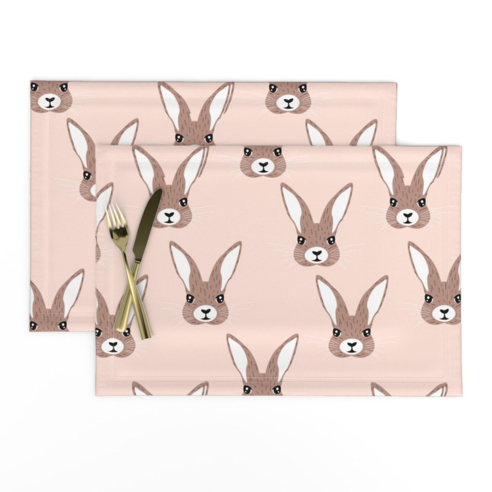 Bunny Rabbit Placemats set of 2 Baby Rabbit by Etsy
