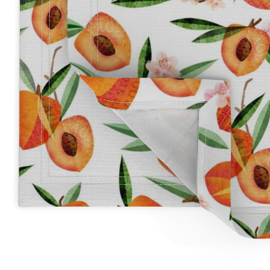 Peaches Placemats set of 2 Simply Peachy by Mulberry_tree Etsy