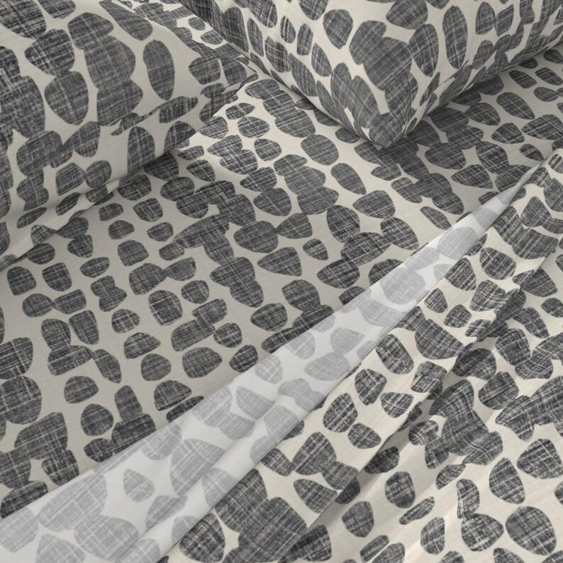 Abstract Sheet Set Modern Abstract Sheets - Abstract Beige and Grey by Roochita - Polka ...