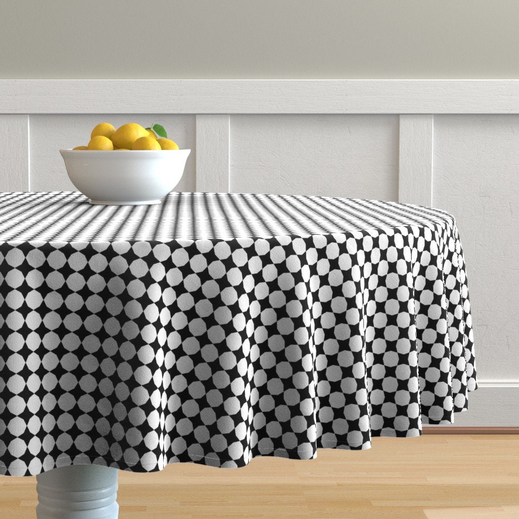 Geometric Shapes Round Tablecloth Octagon by patternmethod Etsy