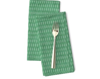 Polka Dot Dinner Napkins (Set of 2) - Umbra Dotted by holli_zollinger - Green Beige Umbra Shaped Dots Cloth Napkins by Spoonflower