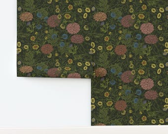William Morris Non-Pasted Wallpaper Victorian Flower Garden - William Morris Cheerwell  by theunicorngarden Wallpaper by Spoonflower