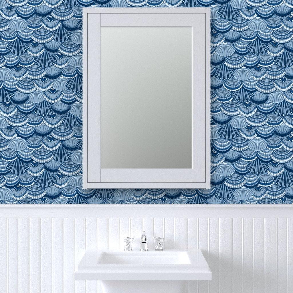 blue seashell wallpaper