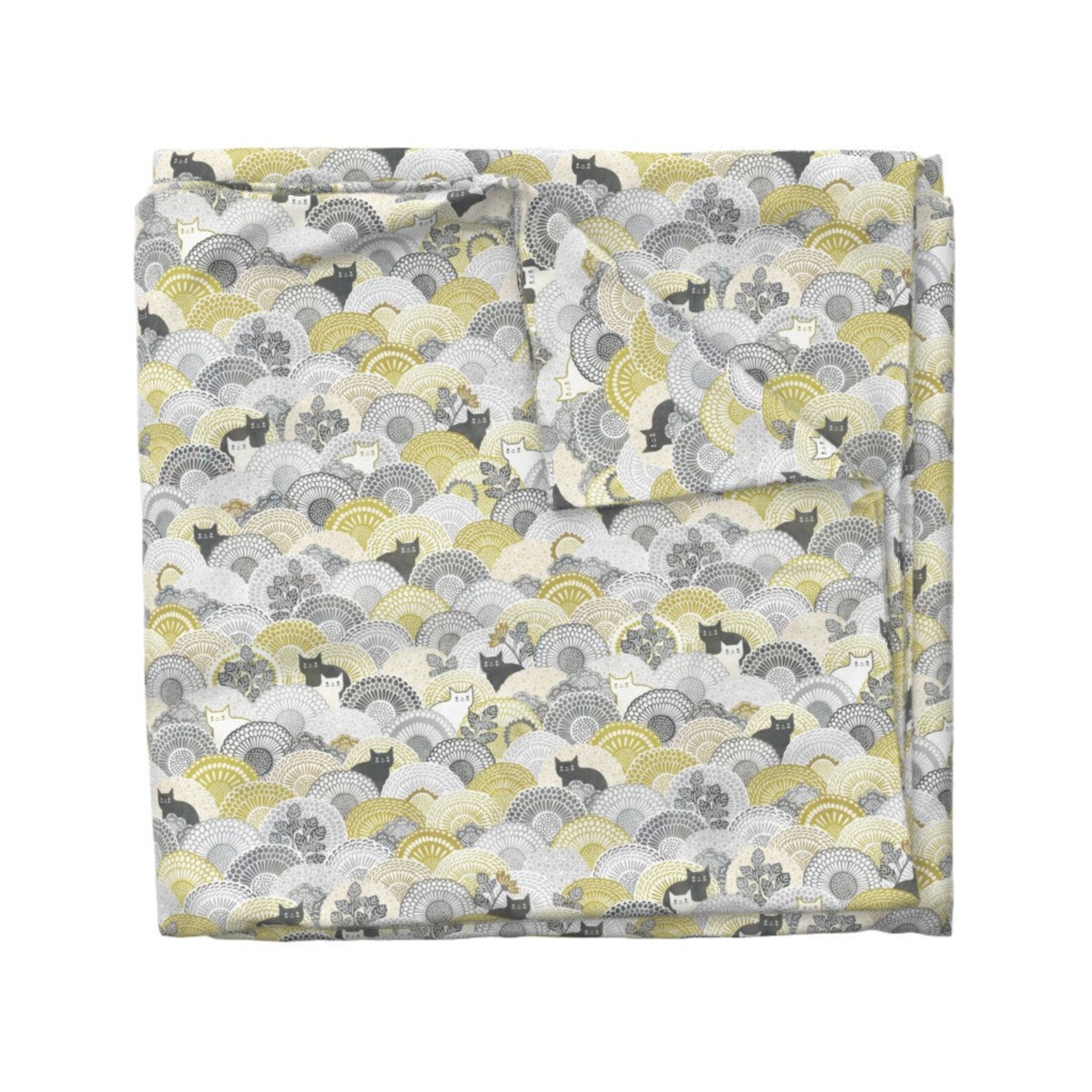 Black and White Cats Duvet Cover Sunflower Cat by Etsy