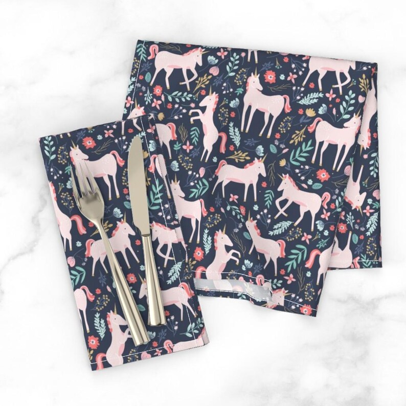 Unicorn Dinner Napkins Set of 2 - Thumbnail 2