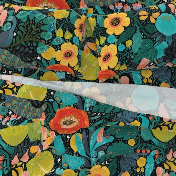 Mod Peacock Sheets Bright Bohemian Large by Etsy
