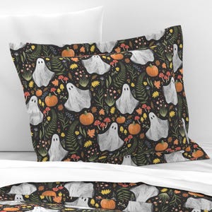 Cottagecore Ghosts Bedding - Woodland Autumn by 3rittanylane - Woodland Whimsical Cotton Sateen Duvet Cover OR Pillow Shams by Spoonflower image 7