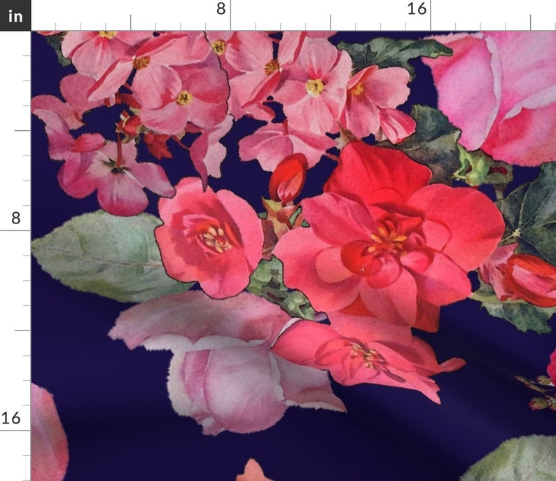 Vintage Roses Navy by theartwerks Vintage Garden Roses Spring Cotton Sateen Table Runner by Spoonflower large Floral Table Runner