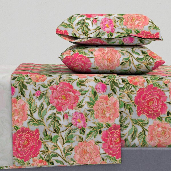 Pink Stained Glass Sheets Etsy