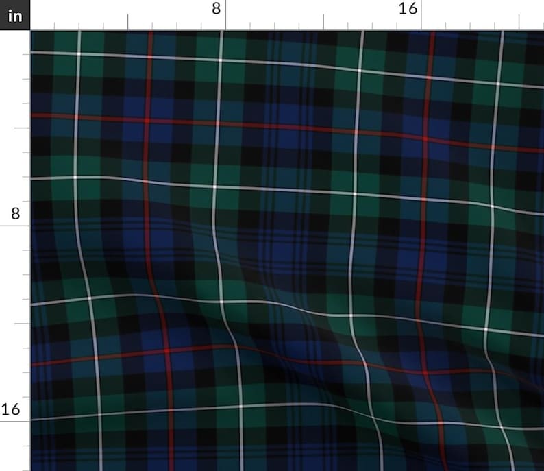 Blauer Tartan-Karo-Vorhang – Grüner Tartan-Vorhang, roter Tartan-Vorhang im schottischen Mackenzie-Stil – Mackenzie-Tartan von weavingmajor Bild 6