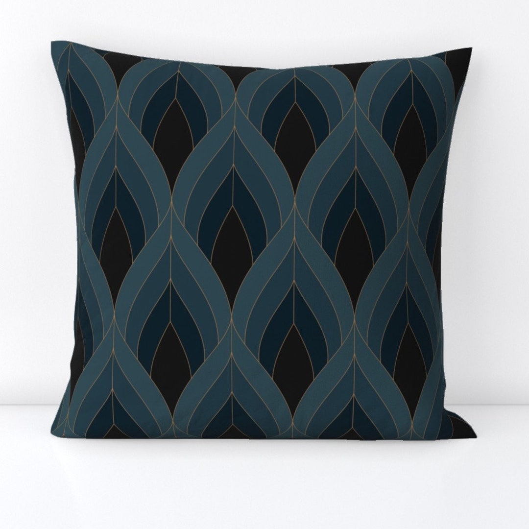Curated visual reference: Elegant Outdoor Pillows Art Deco Style Reference: Art Deco Throw Pillow Art Deco Blossom By Fischkandi Vintage