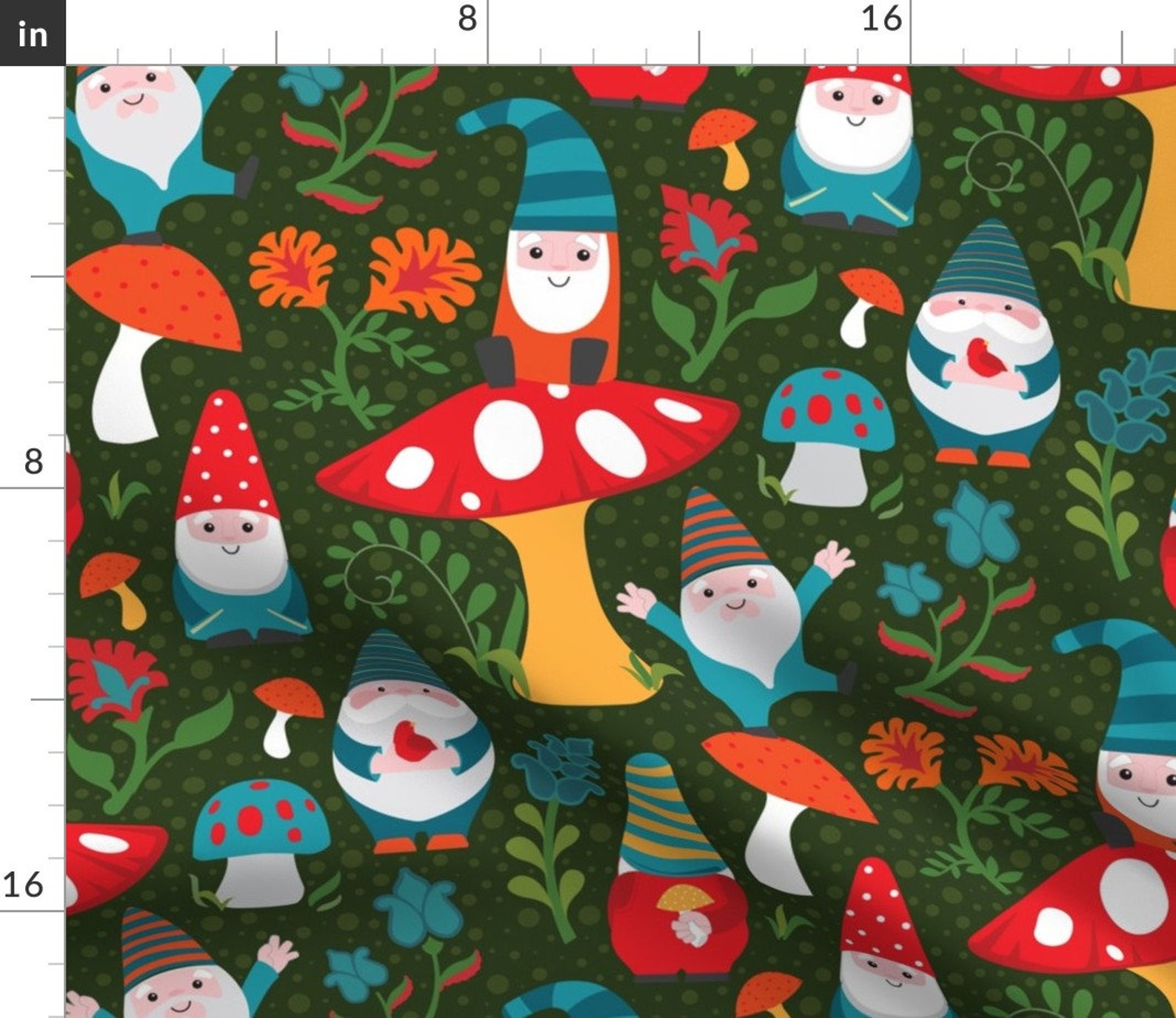 Gnomes Placemats Set of 2 Shroomin' by michaelzindell Etsy