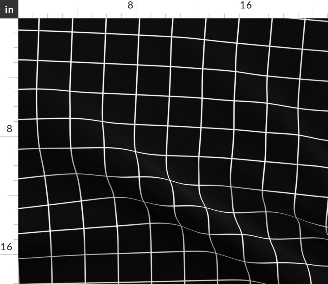 Grid Pillow Sham White and Black Windowpane Check by Etsy