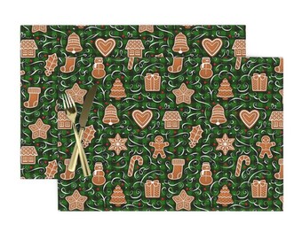 Noël coton torchon/tissu de verre-pain d'épice hommes Noël coton torchon/tissu de verre-pain d'épice hommes