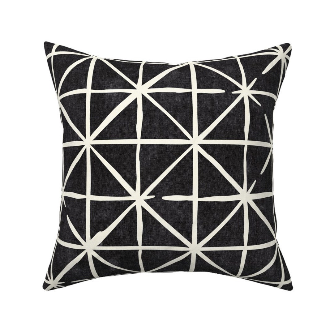 Modern Geometric Throw Pillow Black Diamonds by Etsy Canada