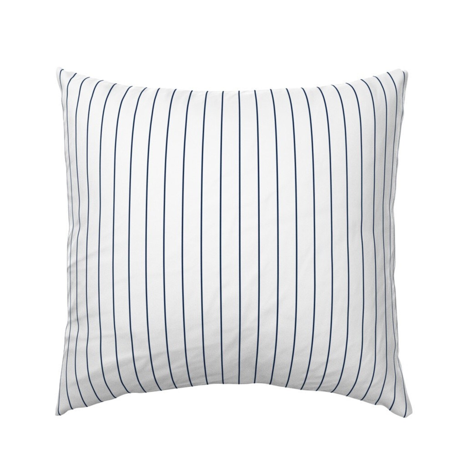 Pinstripe Pillow Sham Navy Pinstripe On White by glimmericks Etsy