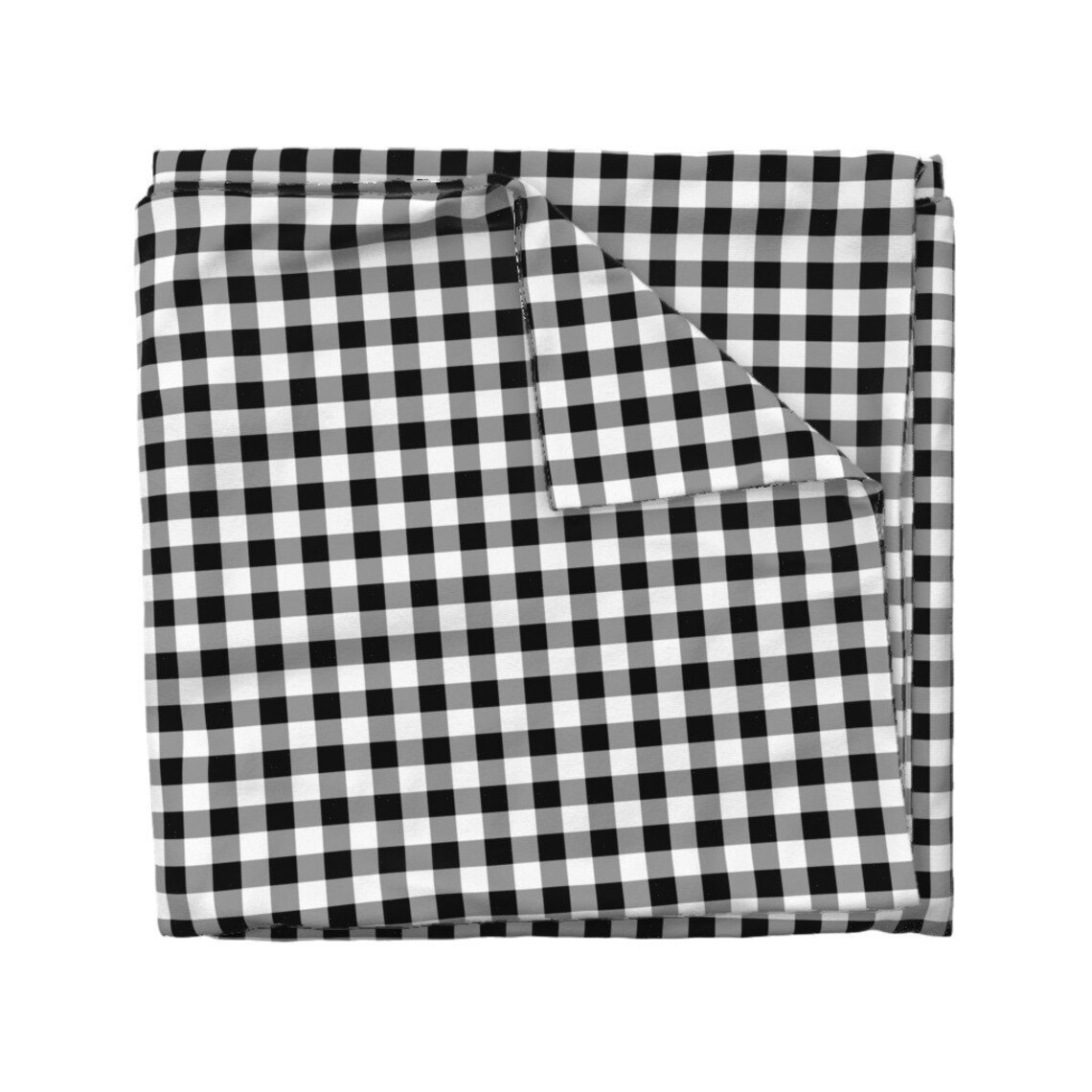 Plaid Duvet Cover Gingham Black and White and Grey by Etsy