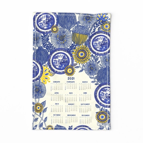 Romance Wedding Calendar Linen Cotton Canvas Tea Towel by Spoonflower Vintage Tea Towel 2019 Just Married Vw Calendar by honoluludesign