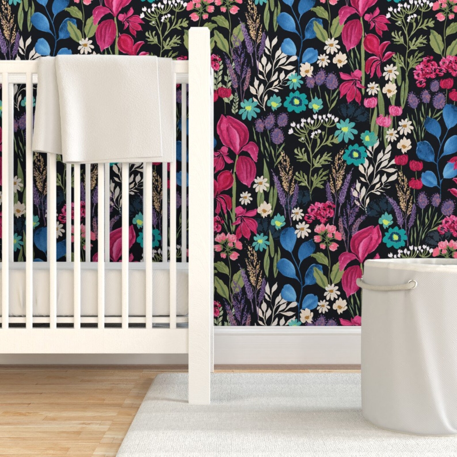 English Floral Wallpaper English Cottage Garden Dark by Etsy