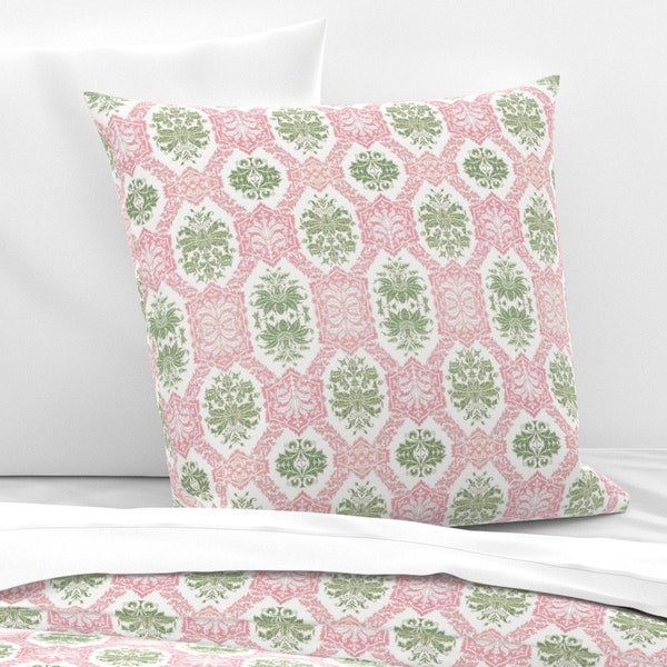 Pink Green Pillow Etsy
