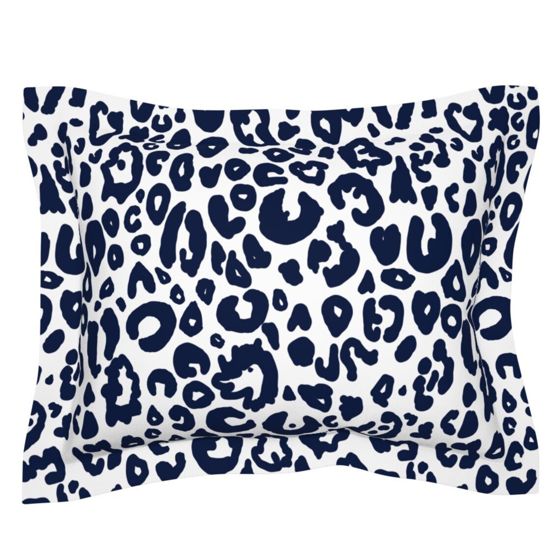 Animal Print Pillow Sham Cheetah Chic Navy On White by Etsy